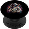 Astronaut Galaxy Space Planet Galaxy Uni Astronauta Holding Terra Pianeti Astronomia Scienza Spazio PopSockets PopGrip Adesivo
