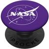 Nasa Felpa NASA Outline con logo polpette bianche PopSockets PopGrip Adesivo