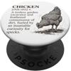 Funny Backyard Poultry Farmer & Gardener Grafico del pollame dell'escavatore del giardino di definizione del pollo PopSockets PopGrip Adesivo