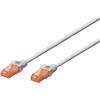 DIGITUS CAT 6 U-UTP Patch Cable, 2m, cavo di rete LAN DSL Ethernet, PVC, CCA, AWG 26/7, Grigio