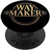 Raise The Banner Co. Jesus Shirt Way Maker Audace Dichiarazione di fede cristiana benedetta PopSockets PopGrip Adesivo