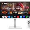 msi Modern MD272UPSW Monitor Smart Google TV 27" 4K UHD - Google Assistant, Dolby Audio, Wireless Display, Multi Control - WiFi 5, Bluetooth 5.0, LAN, HDMI 2.0b, DP 1.4a, Type-C 65W PD, USB-A, KVM