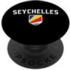 Seychelles Proud Roots Vintage Style For Love Seychelles Bandiera Souvenir Classic Badge Shield PopSockets PopGrip Adesivo