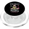 Adorable Sea Otter Animal Lover Wild About Reading Fun Sea Otter Bibliotecario di lettura del libro PopSockets PopGrip per MagSafe