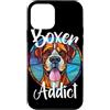 Boxer Devotion Lettering Co. Custodia per iPhone 12 mini Boxer Addict macchiato vetro canino illustrazione