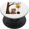 Sabinja Designs Ape Indaffarata, Orso, Alveare, Miele, Albero, Foresta PopSockets PopGrip Adesivo