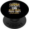 Cashier Can Math Head Faster Calculator Sono un cassiere, posso fare matematica nella mia testa più velocemente di un Calcula PopSockets PopGrip Adesivo