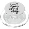 Motivational Brand For You Piccoli passi ogni giorno Crescita motivazionale scritta a mano PopSockets PopGrip per MagSafe