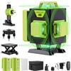 karzu Livella Laser Autolivellante 16 Linee, 4 X 360 °Livello Laser Autolivellante Verde, 2 x Batterie, Autolivellante, Supporto rotante, Telecomando Cabina di rilevamento