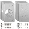 Generic 8 piastre di riparazione per armadi, cerniere in acciaio inox, piastra di riparazione per armadio, porta pieghevole, mobili in legno