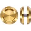 PATIKIL Maniglia Rotonda Per Porte A Vetro Scorrevoli, 2 Pezzi 304 Acciaio Inossidabile Maniglie Per Porte Bagno Affiancate Pomello 58 Mm Diametro Esterno Con Vite, Oro