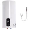 KOLHGNSE Caldaia ad acqua calda, 50 l, scaldabagno elettrico per cucina, 2000 W, scaldabagno verticale 0,7 MPa, temperatura regolabile (bianco, 34 x 71 cm)