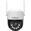 SRIHOME 8MP 2.4/5GHz PTZ telecamera di sorveglianza WiFi esterna 3X elettronico Zoom Monitoraggio Automatico Rilevamento Umano Audio Visione Notturna bidirezionale