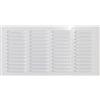Nordborn Griglia di ventilazione in metallo, 40 x 20 cm, con rete per insetti, ventilazione (40 x 20 cm, bianco)
