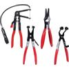 Pybyhiy 4 Pezzi Pinza per Fascette Stringitubo, Set Pinze per Fascette Auto con Pinza a Molla a Lunga Portata, Clic-R, Rimuovi Tubi, Attrezzo per Fascette, Carburante e Riparazione Auto