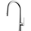 CECIPA Rubinetto Lavello Cucina con Doccetta Estraibile, Miscelatore Cucina in Lega di Zinco, Rubinetti Cucina con 2 Tipi di Getti Girevole 360°, Cromo