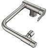 SJQKA Miscelatore Cucina Sottofinestra Tre Vie, Rubinetto Monocomando Pieghevole, Caldo E Freddo, Materiale In Ottone Senza Piombo, Superficie Spazzolata