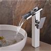 YHSGY Rubinetti Per Lavandini Bagno Bacino Rubinetto In Ottone Nero Cascata Bagno Nave Lavello Rubinetti Singolo Manico Beccuccio In Vetro Olio Lucidato Bronzo Miscelatore Rubinetto