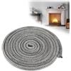 Swiftctrl Corda Guarnizione Stufa a Legna, 4m*10mm Guarnizione Alta Temperatura in Fibra di Vetro, Sostituzione Corda Guarnizione Camino per Stufa/Camino/Porta del Forno, Resistente al Calore 550 Gradi Celsius