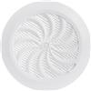 Vent Systems Griglia di ventilazione rotonda da 100 mm, in plastica bianca, richiudibile, con protezione dagli insetti, griglia scorrevole per esterni, interni, casetta da giardino, bagno, garage,