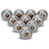 Furnishful Finesse Pomelli per armadi e cassetti, realizzati a mano, in ceramica, per credenze, credenze, armadietti, multicolore, per armadio, decorazione bohémien, confezione da 6, colore oro e blu