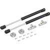 Bohaner Molle a Gas, 2X Cerniere per Porta di Armadio con Molla di Sollevamento, Supporto a Lembo per Sgancio per Armadio da Cucina, 200N di Pressione (Nero)