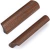 SYZOW 6 Pezzi Maniglie in legno da 64mm Maniglie per Mobili da Cucina legno (Noce Nera)