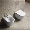 Taco Sanitari sospesi SALVASPAZIO WC, Bidet, Copriwater soft-close GRECALE Bianco