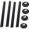 Uskerb Confezione da 4 coperture nere per fori del radiatore da 15 mm, collari e manicotti in plastica resistente, facili da installare e rimuovere, perfetti per rifinire e proteggere i fori dei tubi esposti