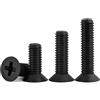 BTRHKMN 30-100 pezzi M2 M2.5 M3 M4 M5 M6 viti a testa svasata in nylon nero viti a testa svasata a croce bulloni piatti in plastica lunghezza: 4~40 mm(M6x30-30pcs)