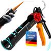 HARDTWERK Pressa per cartucce in silicone HYDRO con taglierino [traduzione 18:1] pistola professionale per cartucce di tenuta e colla da 150 - 310 ml (silicone, acrilico, ecc.)