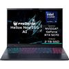 ACER Predator Helios Neo 16SAI Notebook Gaming, 16 ", processore Intel® Core Ultra 9 275HX, NVIDIA GeForce RTX™ 5070, RAM 32 GB, 2048 GB SSD, Black, Windows 11 Home