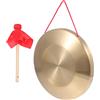 Generic Gong Cinese in Rame, con Bacchetta, Tam Tam Gong, Strumento Musicale e Tradizionale, per Casa e Ufficio, 22X22X1.5CM