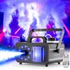 DazzlingStage Macchina del Fumo da 1200W con Telecomando, 9 LED RGB Effetti Luce Fascio Discoteca 14 Colori Macchina della Nebbia Stroboscopica per DJ Halloween Matrimonio Natale Palcoscenico