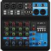 Iriisy Mini Mixer Audio Professionale Mixer 5 Canali USB Wireless Riproduzione 48V Alimentazione Phantom per Registrazione PC (5 Canali)