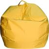 Dmora Talamo Italia - Pouf Abe, Poltrona multiuso, Poltroncina sacco, Pouf poggiapiedi, Made in Italy, 65x65 h50 cm, Giallo