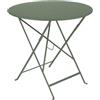 Fermob FE-BISTRO77 Tavolo Rotondo Bistro Gamma 2026, Acciaio, Colore Cactus, Ø 77 x H 74 cm, Pieghevole, per Esterno