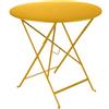 Fermob FE-BISTRO77/M Tavolo Rotondo Bistro Gamma 2026, Acciaio, Colore Miele, Ø 77 x H 74 cm, Pieghevole, per Esterno