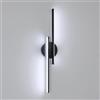Riserva Lampada da Parete Interno LED 24W, 6500K Bianco Freddo, Nero, 60cm
