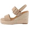 TOM TAILOR 5390900019, Sandali con Zeppa Donna, Sabbia, 38 EU