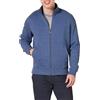 Amazon Essentials Felpa in Pile con Zip e Collo a Lupetto, Peso Medio, Vestibilità Classica Uomo, Blu Puntinato, XXL