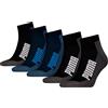 PUMA BWT CUSHIONED QUARTER 5P, Calzini Unisex - Adulto, Blue/Black - New, 35-38