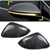 Hacreyatu 1 Paio Calotta Specchio Retrovisore per VW Golf MK7 7.5 GTI 7 Golf 7 R | Sinistra Destra Coperchi a specchio laterale (Fibra di Carbonio)