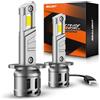 SEALIGHT H1 LED Bulbs, 50000LM 6500K H1 Bulbs with Cooling Fan, Pack of 2 | 1:1 Mini Size for Powersports ATV/UTV, 70000+ Hours Lifspan, Plug-N-Play