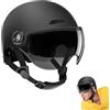 Bagiaope Casco Monopattino Elettrico Adulti | Casco Bicicletta Elettrico Con Visiera | Semicaschi Altamente Protettivi Unisex
