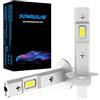 SONRUIJIE Lampadina H1 LED Canbus,100W 16000LM 6000K 600% Brillante, 1:1 Design di Ricambio Lampada Alogena,Plug and Play, Impermeabile IP68, 2 pezzi