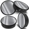 SkinoEu 4 x 60mm Coprimozzi Coprimozzo per Centro Universale Copricerchi Tappi per Ruote Cerchi in Lega Nero Argento CX 3