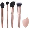 e.l.f. Full Face Makeup Brush & Sponge Set, accessori per correttore, polvere, highlighter, brush e altro, realizzati con setole sintetiche, prodotto vegano e non testato sugli animali