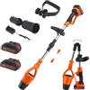 ExKeen Soffiatore a Batteria, 21V Soffiatore Foglie Elettrico con 2 Batterie e Caricabatterie, 40.000 RPM, Velocità dell'Aria 360 km/h, Leaf Blower per Giardino, Foglie, Polvere e Neve (Pieghevole)