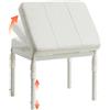 TIOPGHAD Pouf Poggiapiedi Regolabile da Scrivania, 28 posizioni, Beige